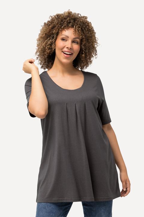 Actual product image Ulla Popken Essential Front Pleat Tee (46, 48)