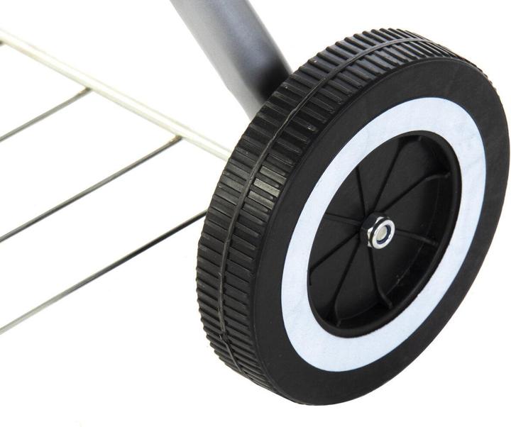 Actual product image DKD Home Decor Charcoal grill with lid and wheels black metal plastic rectangular 52.4 x 59 x 91