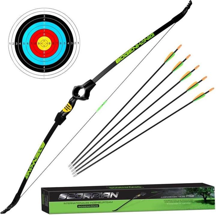 Actual product image Bogenkönig Bogenschiess-Set mit Köcher 15 lbs