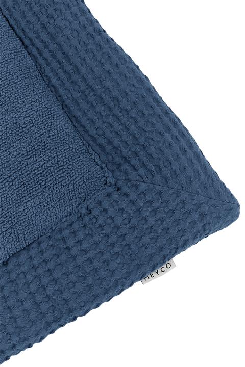 Produktbild Meyco Baby Waffel Teddy Laufgittereinlage - indigo (100 cm, 80 cm)