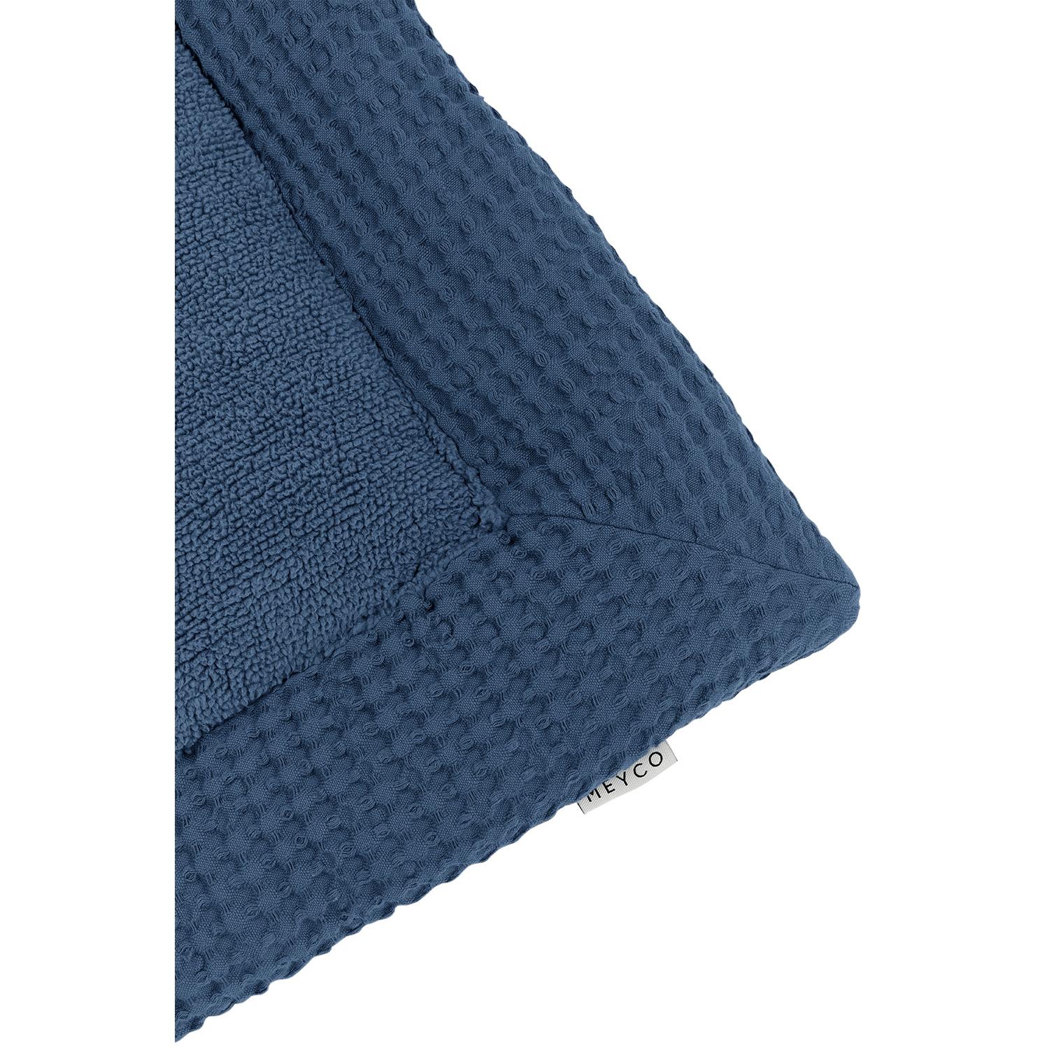 Thumbnail - Meyco, Laufgittereinlage, Baby Waffel Teddy Laufgittereinlage - indigo (80 cm, 100 cm)