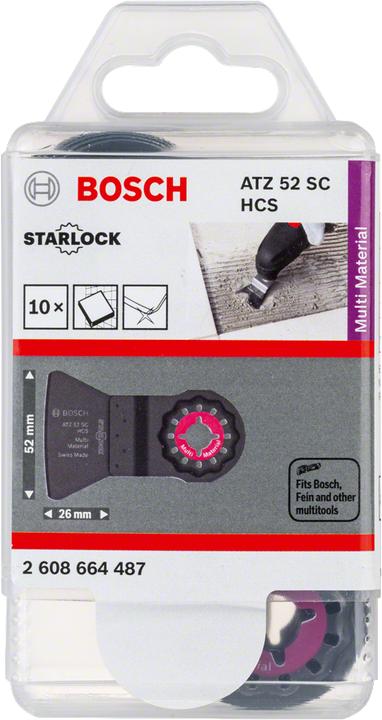 Produktbild Bosch Professional Zubehör HCS Schaber ATZ 52 SC, biegesteif, 52 x 26 mm, 10er-Pack