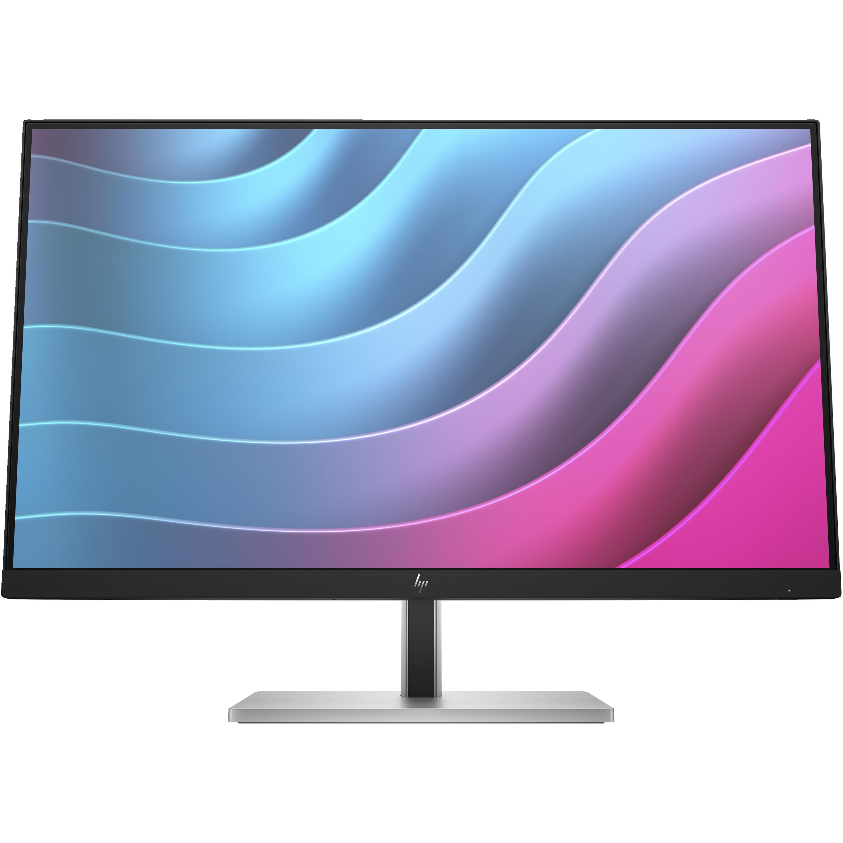 HP E24 G5 (1920 x 1080 Pixel, 23.80"), Monitor, Silber, Schwarz