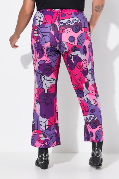 Produktbild Angel of Style Hose, gerades Bein, Gesichter-Muster, Elastikbund (44)