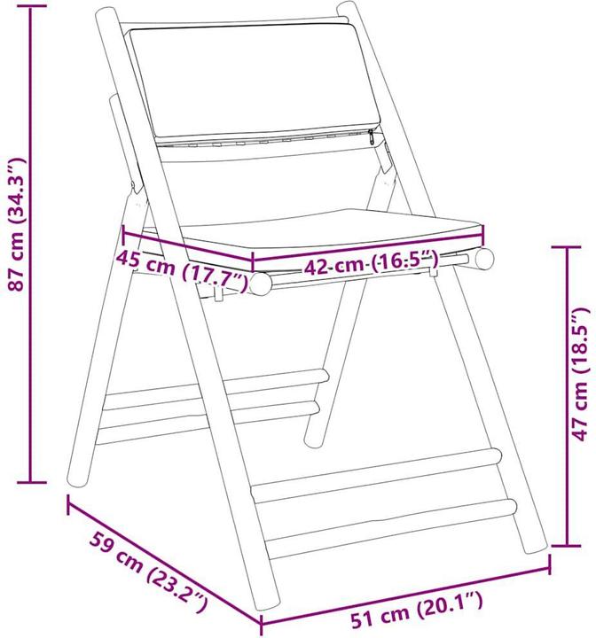Produktbild vidaXL Bistrostuhl