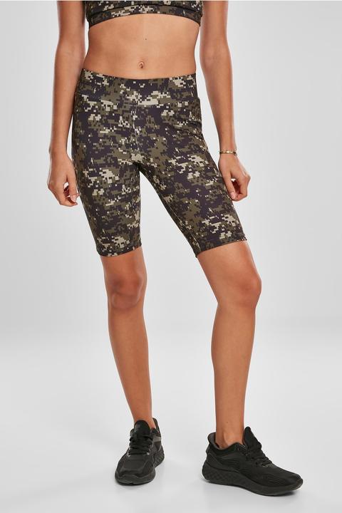 Urban Classics Ladies High Waist Camo Tech Cycle Shorts