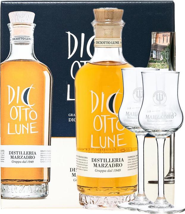 Immagine prodotto Marzadro Set regalo Grappa Le 18 Lune 0,5 l (1 x 50 cl)