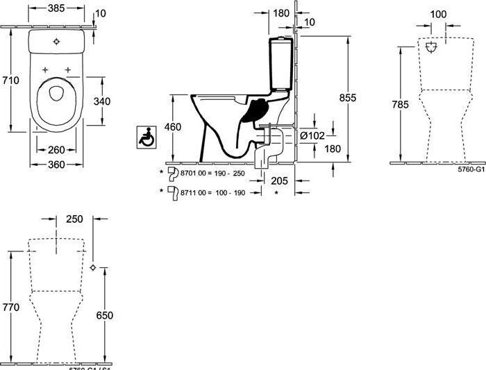 Produktbild Villeroy & Boch Splkasten O.novo 5760G101 wei