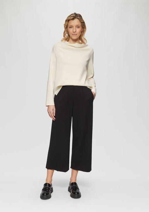 Produktbild s.Oliver Sweatshirt Fliessendes Langarmshirt mit Wasserfall-Kragen (46)