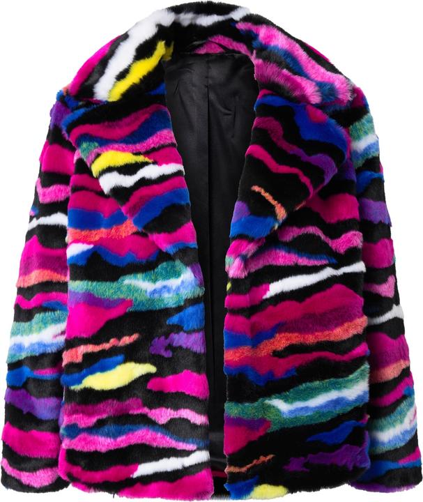 Actual product image Angel of Style Plush jacket with open front and colorful pattern (50)