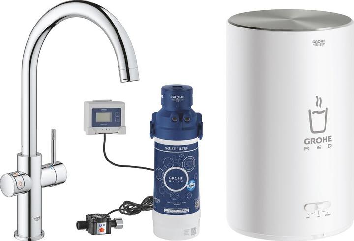 Actual product image Grohe Kitchen tap with filter function and boiling hot water GROHE Red Duo chrome glossy 30083001