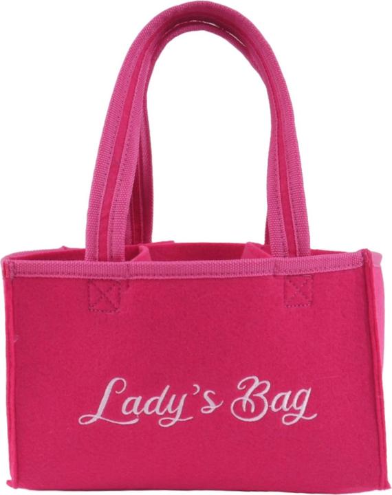 Viva Flaschentasche mit Lady's Bag-Stickerei, für 6 Flaschen, 2er-Set (Geschenkbox, 2 x)