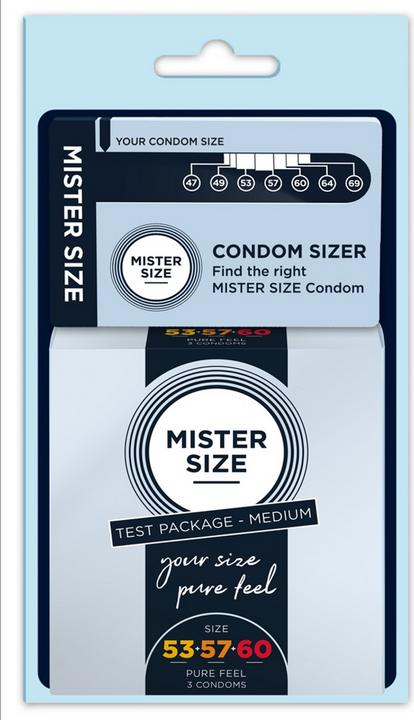 Actual product image Mister Size Size Kit Medium - Sizer Tool and 3 Condoms (3 pcs.)