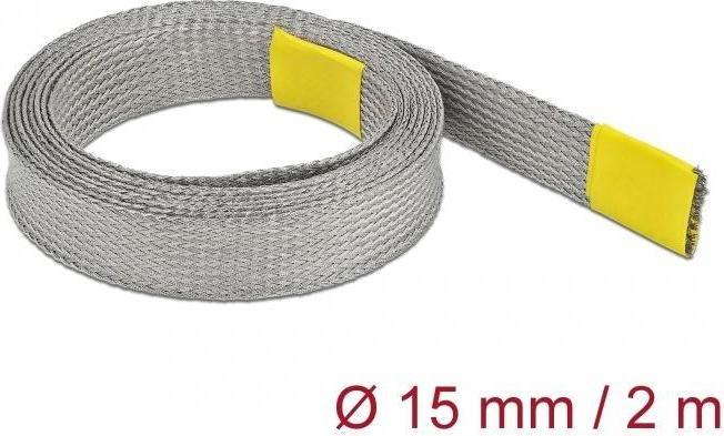 Actual product image Delock Cable conduit for EMC shielding 2 m x 15 mm Grey (Cable conduit, 200 cm)