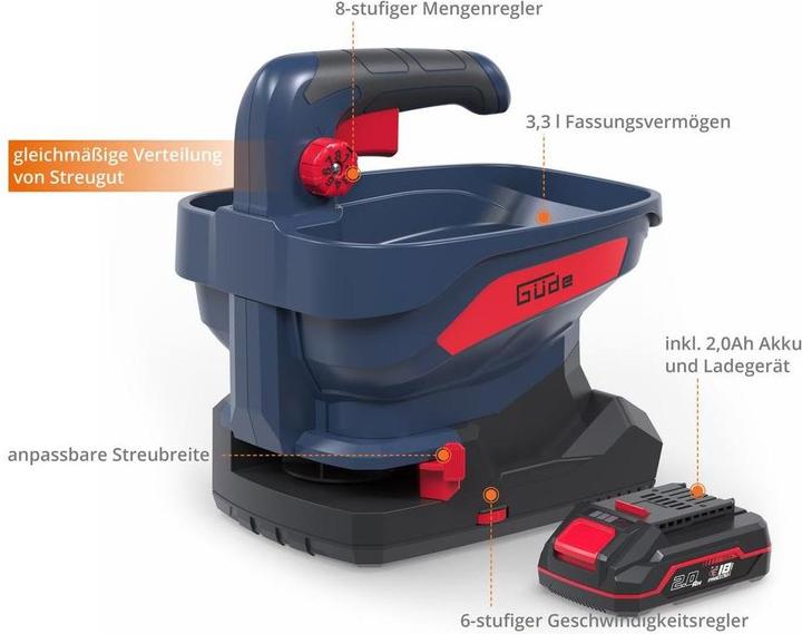 Immagine prodotto Güde - Akku Universalstreuer GUS 18-201-05