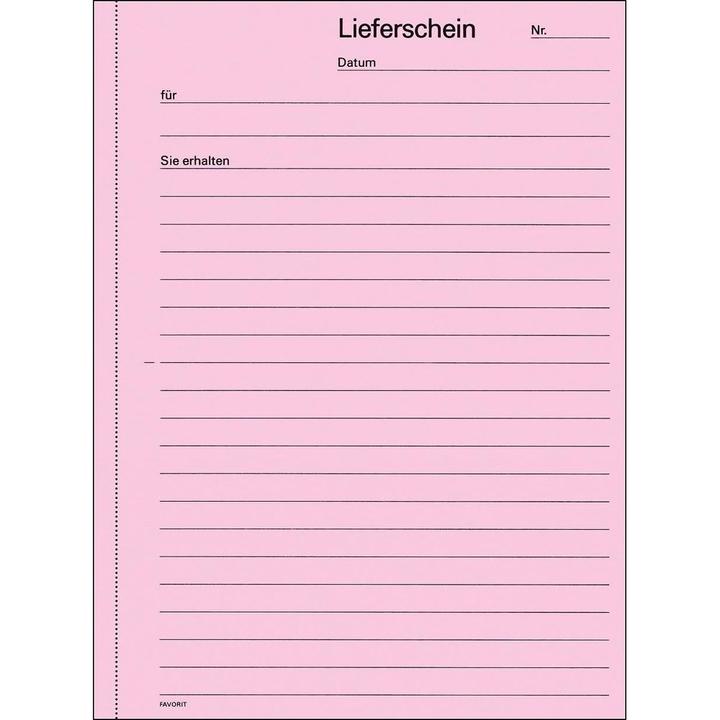 Produktbild Favorit Durchschreibebuch Lieferscheine mit Selbstdurchschreibepapier (100 x)