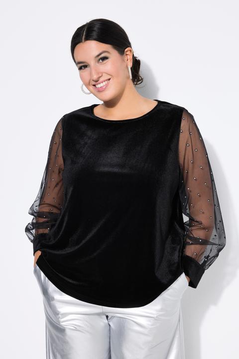 Produktbild Studio Untold Tunika, Wide Straight Shape, Samt, Glitter-Ärmel (58, 60)