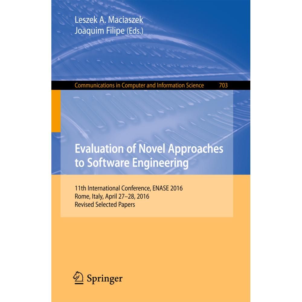 Evaluation of Novel Approaches to Software Engineering, Fachbücher von Joaquim Filipe, Leszek A. Maciaszek