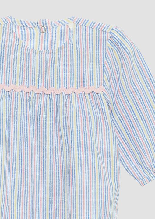 Produktbild S.Oliver Bluse Gestreifte Bluse in Leinenoptik mit Raffung (86)