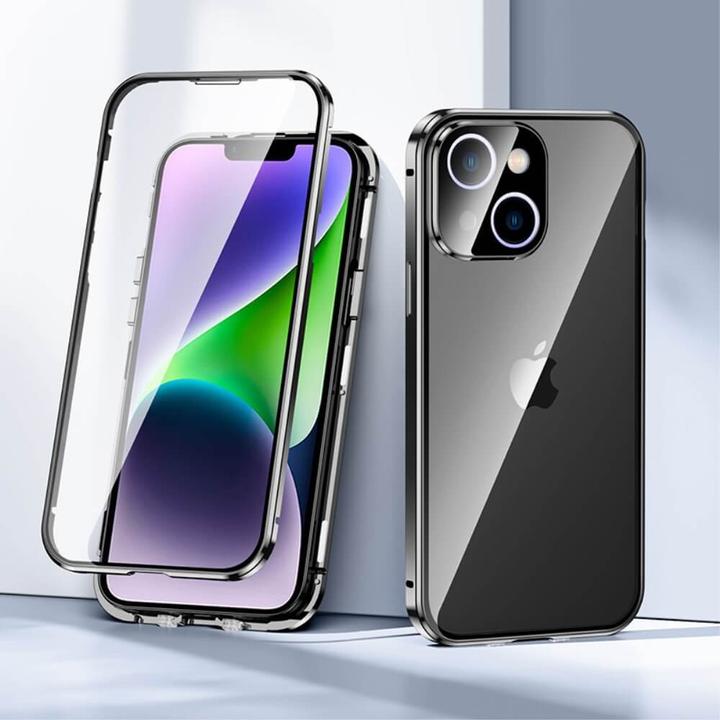Actual product image Cover-Discount iPhone 14 - Magnetic protective case with armoured glass black (Apple iPhone 14)