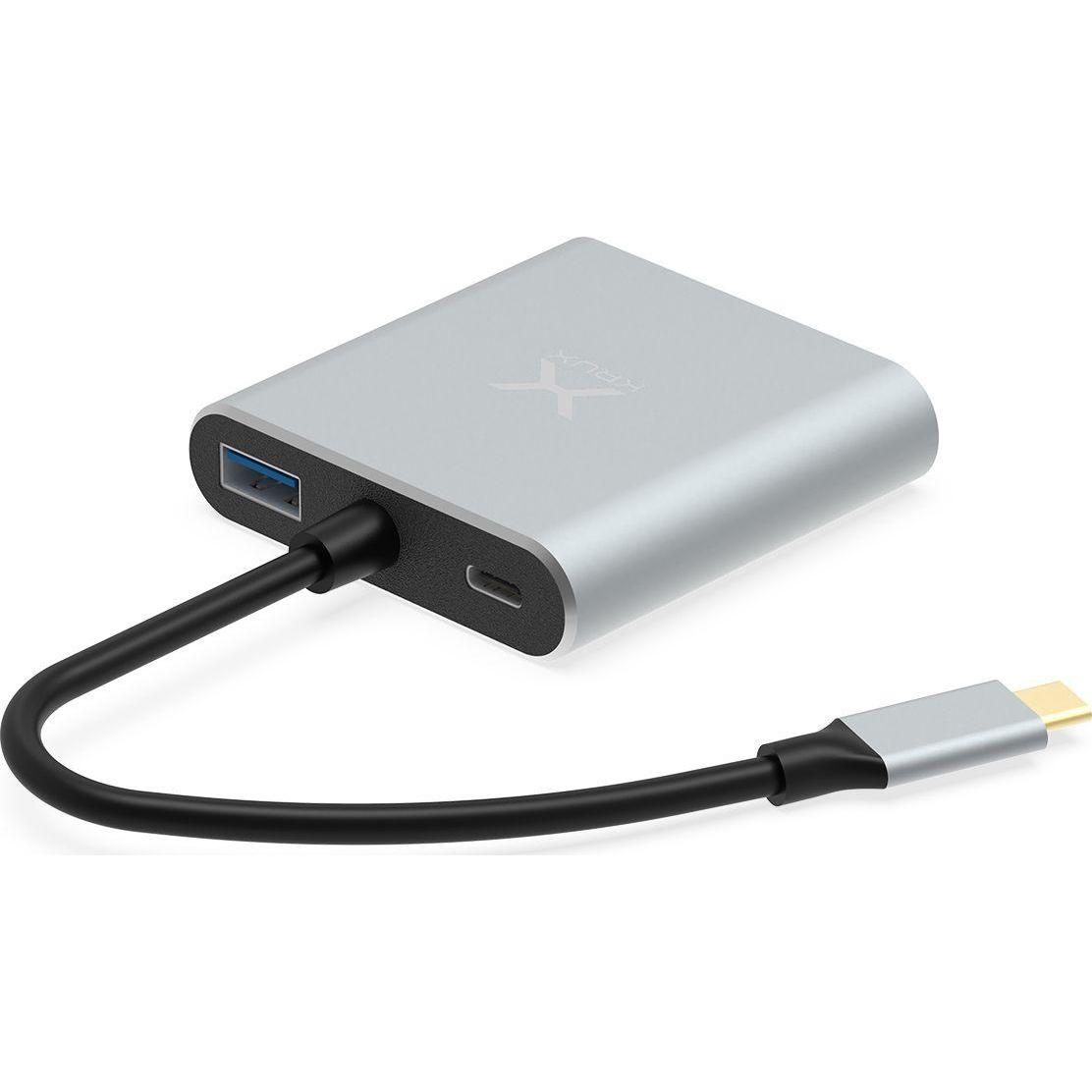 Krux USB-C station (USB-C), Dockingstation + USB Hub, Grau