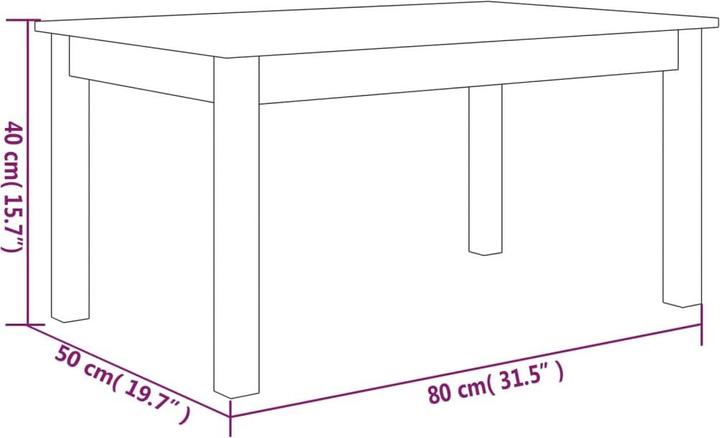 Image du produit vidaXL Couchtisch (80 x 50 x 40 cm)