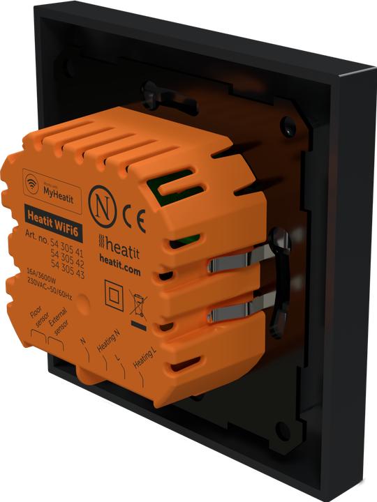 Actual product image Heatit WiFi6 Thermostat (Black Matt)