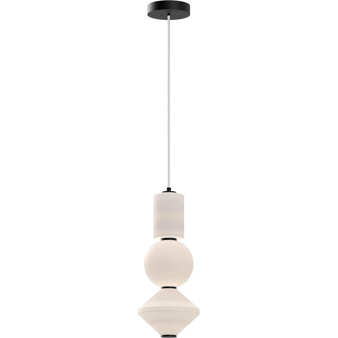 Elstead Lighting, Lampada a sospensione, Elstead Bijou LED Pendelleuchte Mattes Schwarz Opal matt