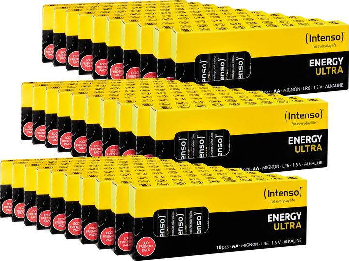 Intenso Mignon-Batterie-Set Energy Ultra, AA LR06, 300 Stück (AA / LR6 / LR06 / Mignon / R6 / R14505)