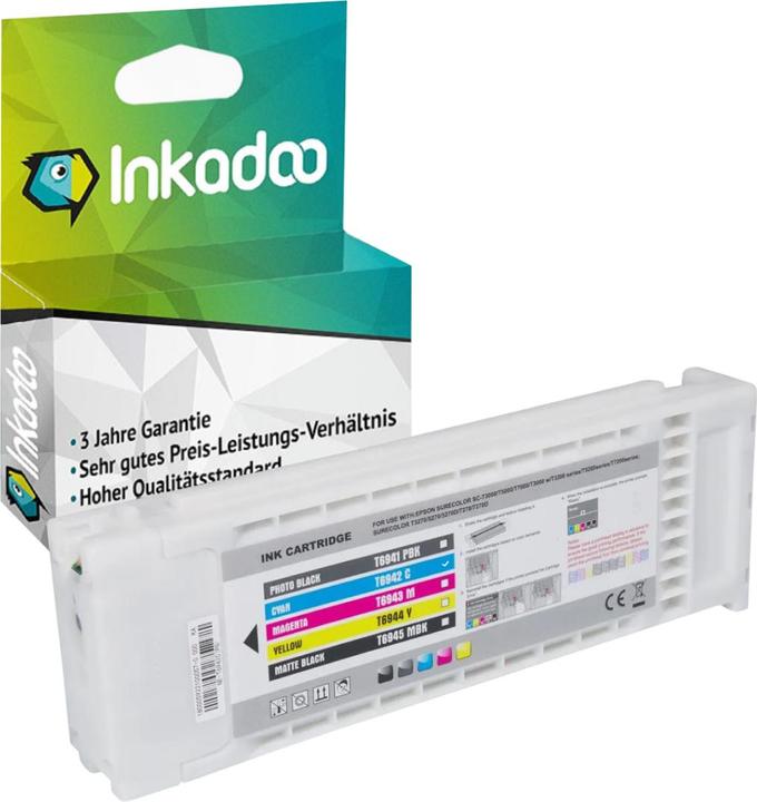 Actual product image Inkadoo Ink Cartridges compatible with Epson C13T694200 / T6942 Ink Cartridge, cyan Cyan (C)