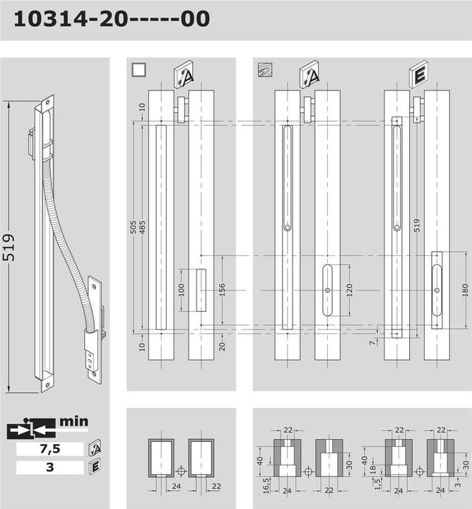 Immagine prodotto effeff Passaggi di cavi a scomparsa 10314 (Connettori e accessori RJ45)