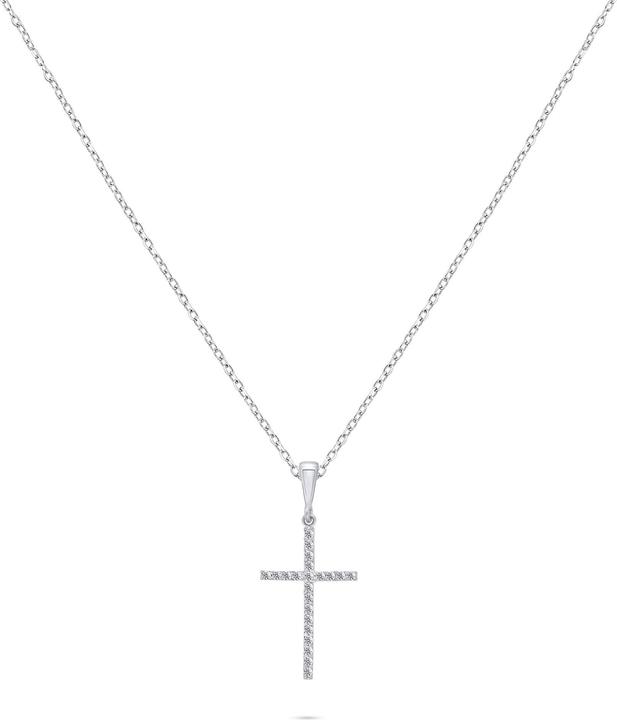 Image du produit Brilio Silver - Timeless silver cross necklace NCL50W (Argent)