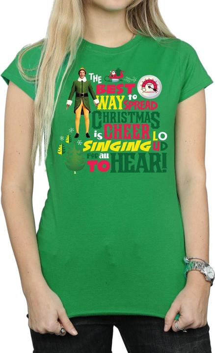 Actual product image Elf Womens/Ladies Christmas Cheer Cotton T-Shirt (M)