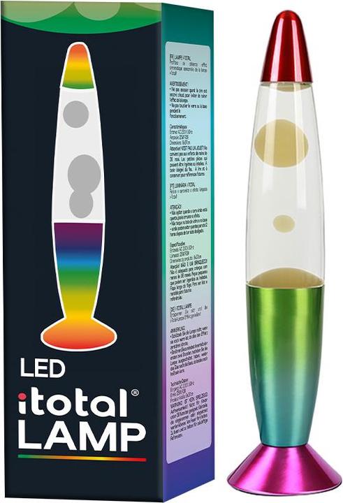 Immagine prodotto Total Juggling iTotal - Lampada Lava LED cambia colore - Base arcobaleno e cera bianca (XL2683)