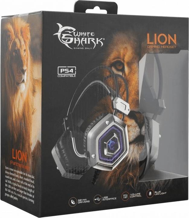Actual product image White Shark GH-1841 Lion silver (Cable)