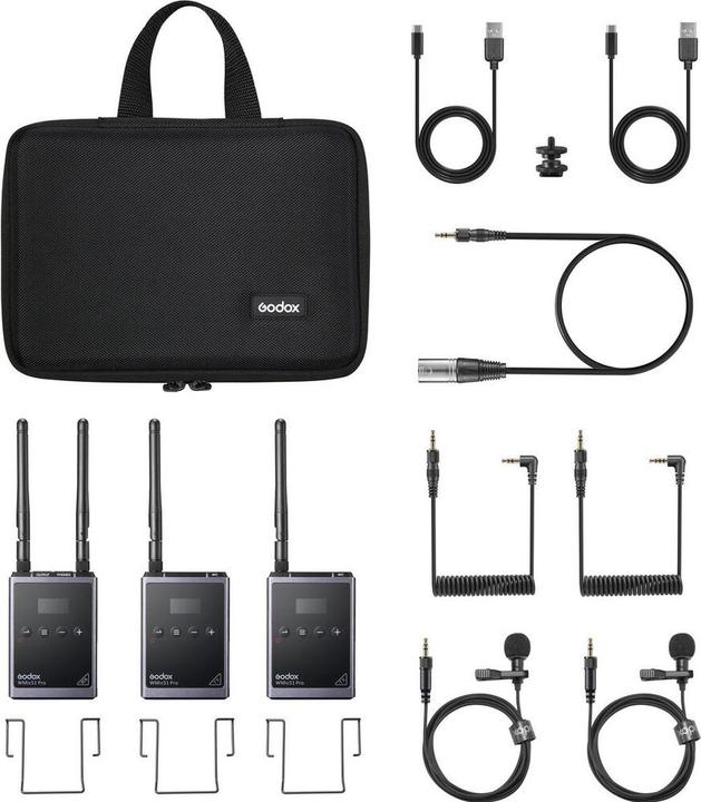 Productafbeelding Godox Camera-houder, 2-Pers. Omni Lavalier-Mic Draadloos Omni Lavalier Microfoonsysteem