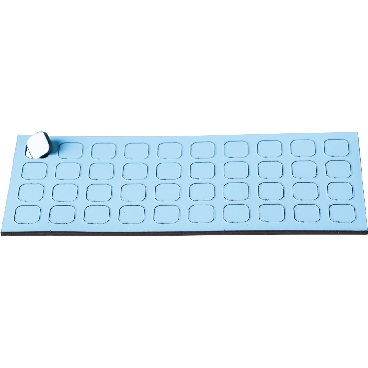 Ultradex, Magnet, Magnetische Symbole Quadrat 9x9mm VE=40 Stück hellblau (1 x)
