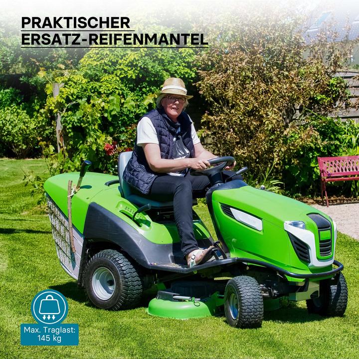 Actual product image Wiltec Mantel Rasenmäherreifen 13x5.00-6 Reifendecke Rasentraktor Aufsitzmäher Reifen (Lawn tractor)