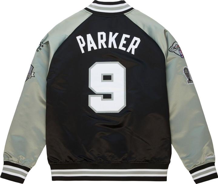 Actual product image Mitchell & Ness Tony Parker San Antonio Spurs M&N HOF Satin Jacket - S (S)
