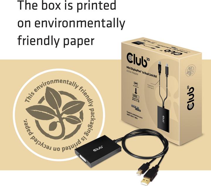 Produktbild Club 3D CAC-1130 (USB-A, Mini DP, 6.10 cm)