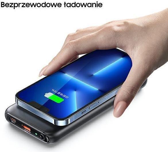 Produktbild Usams MagSafe Wireless Powerbank QC3.0+PD 20W LED Display 10'000mAh - Schwarz (10000 mAh, 20 W, 37 Wh)