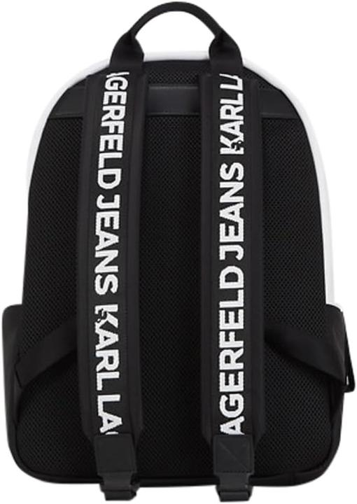 Actual product image Karl Lagerfeld Essential Nylon Backpack with Front Zipper Pocket and Adjustable Straps