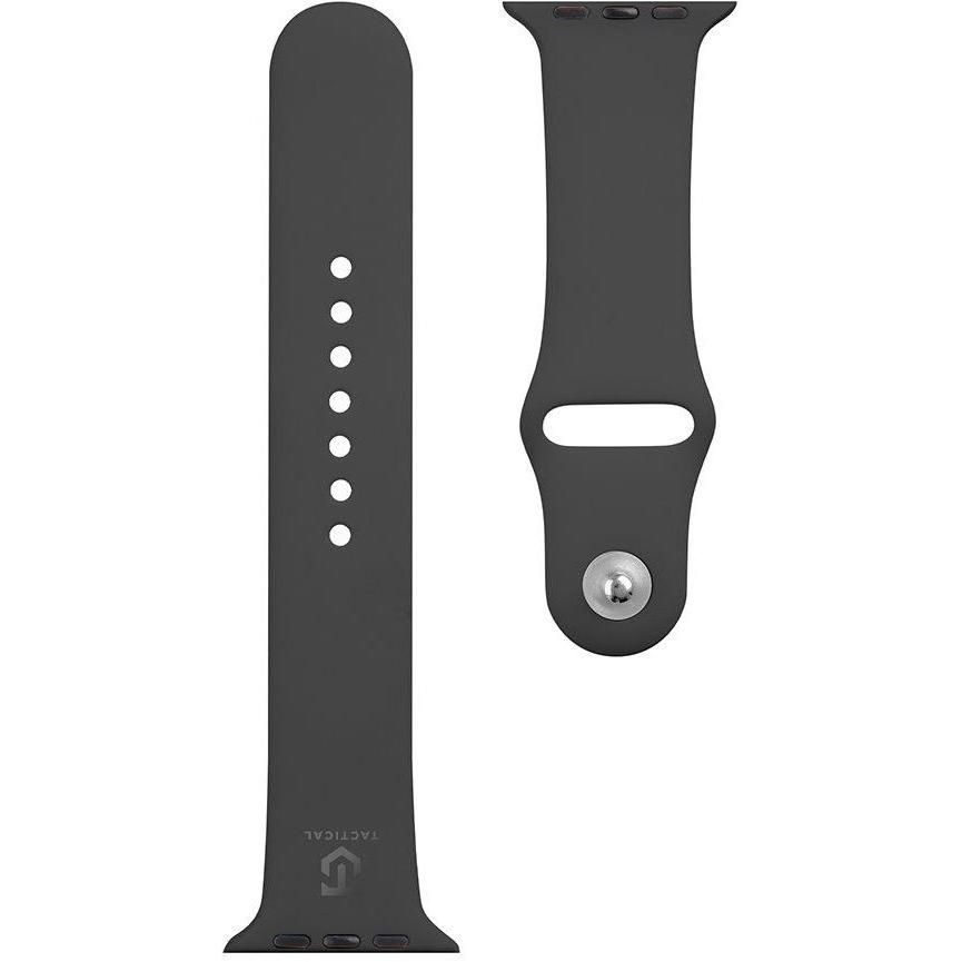 Source Watch 42/44/45mm Silicone Strap (Silikon, 3, 4, 9), Uhrenarmband, Schwarz
