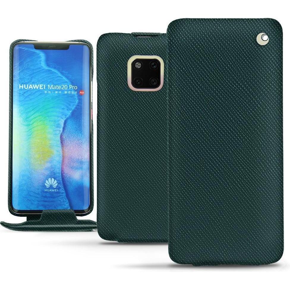 Noreve Lederschutzhülle vertikal (Huawei Mate 20 Pro), Smartphone Hülle, Grün
