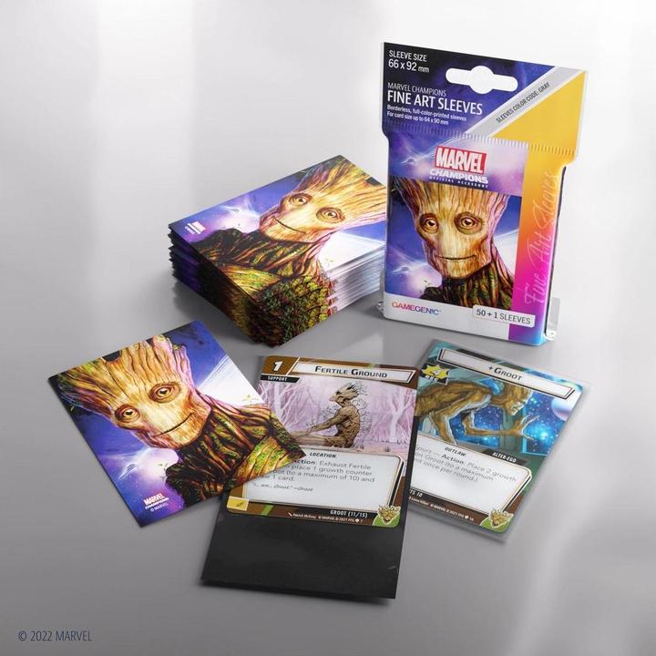 Image du produit Gamegenic Marvel Champions FINE ART Sleeves - Groot (pack individuel)
