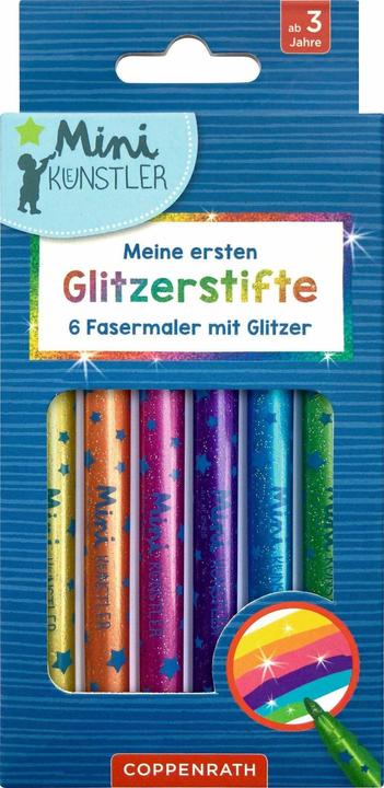 My first glitter pens (Lilac, Blue, Yellow, Green, Orange, Pink, 6 x)