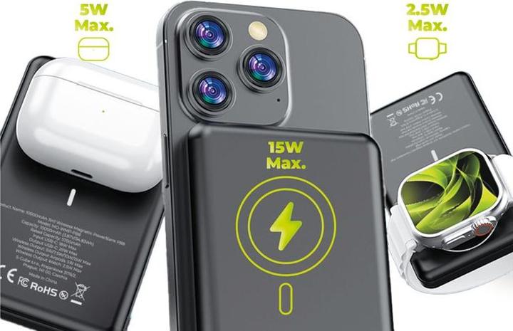 Image du produit Mobile Origin PowerBank 10000mAh 3in1 Wireless Magnetic PowerBank PB8 (10000 mAh)