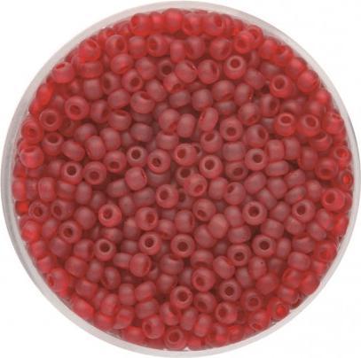 Produktbild Glorex Rocailles transp. matt rot