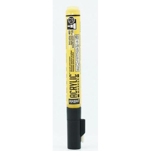 Pebeo, Marker, Acrylic Marker Dünn Rundspitze 1,2mm (Dunkelgelb, 1.20 mm)