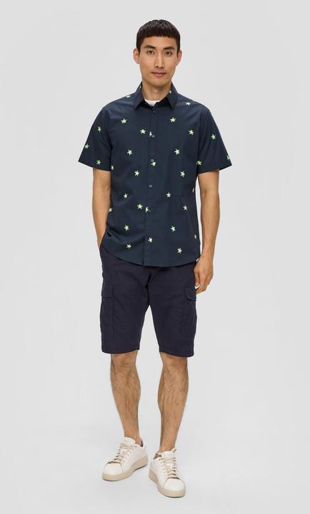 Immagine prodotto s.Oliver Hemd Kurzarmhemd im Slim Fit mit All-over-Print (M)